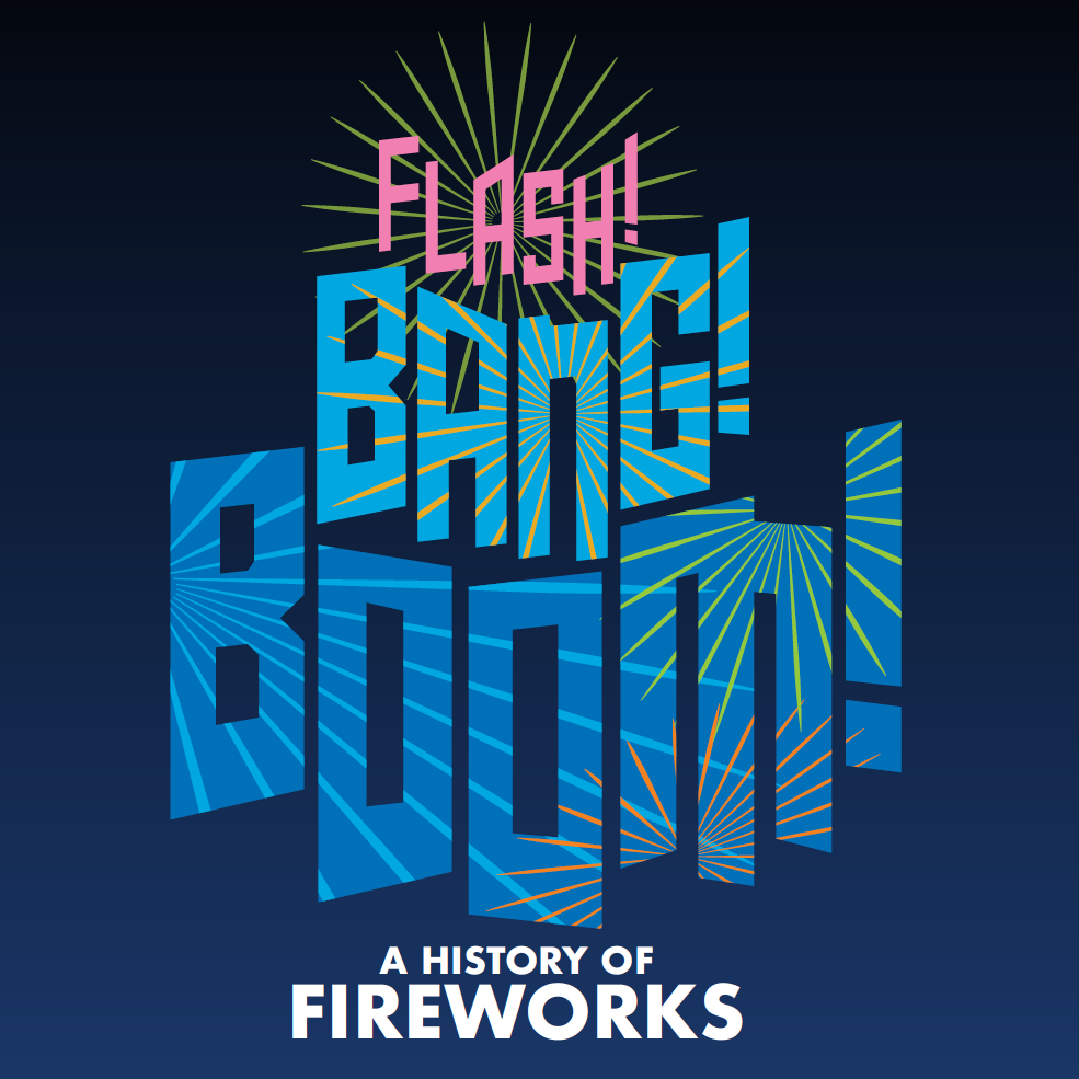 colorful graphic for exhibition on fireworks
