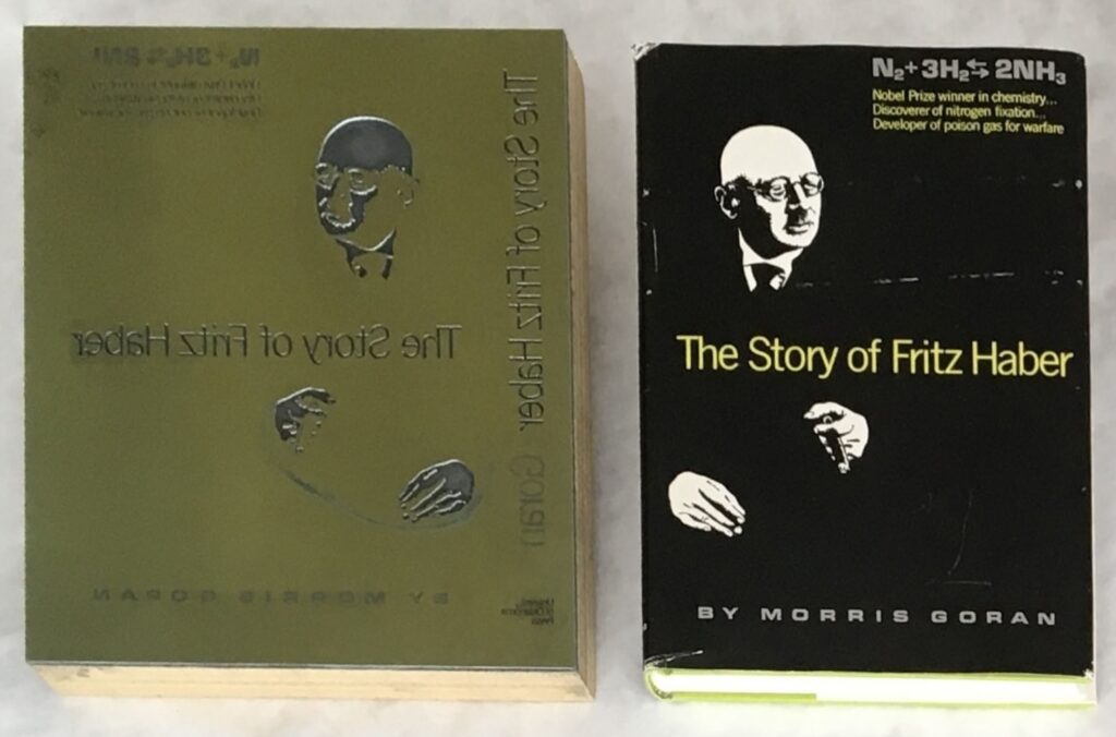 Cover plate and published copy of The Story of Fritz Haber