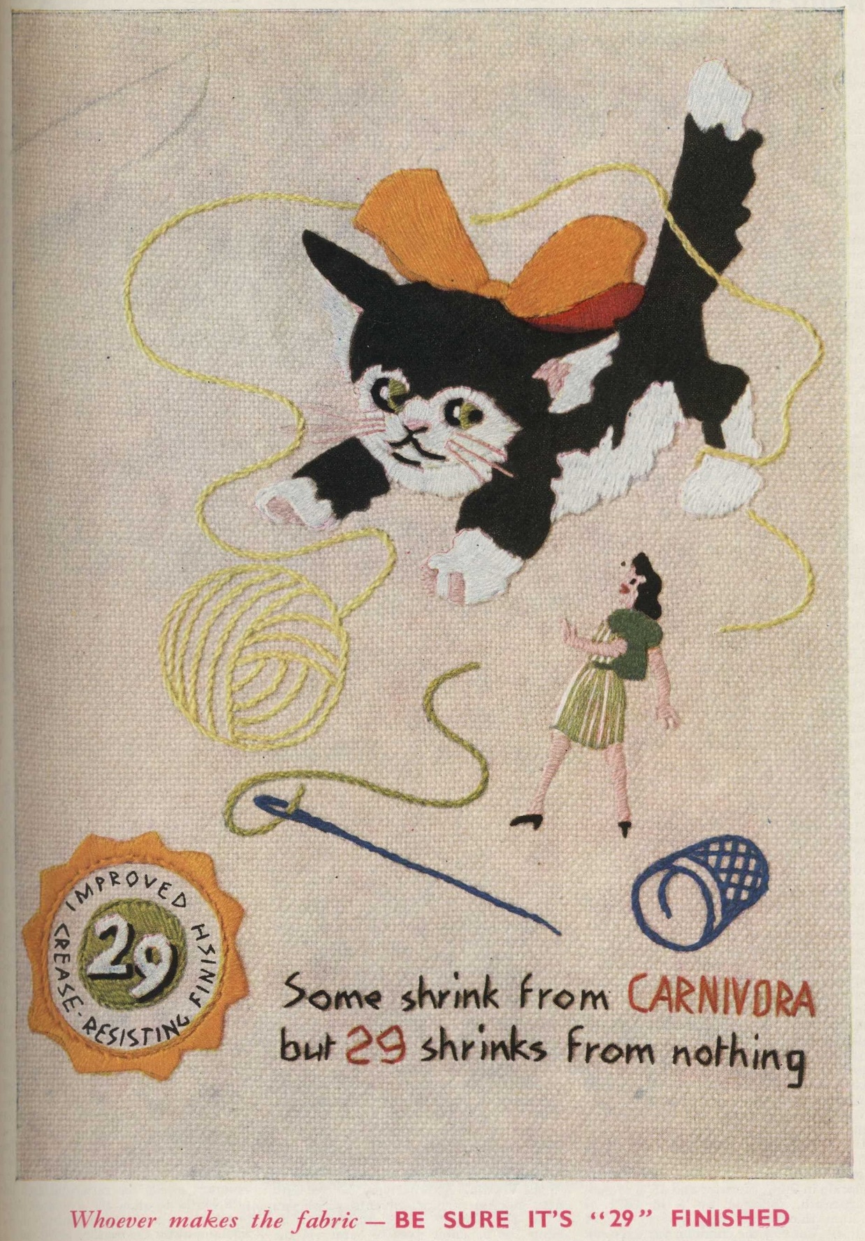 illustration of a tuxedo cat playing with yarn