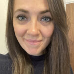 close up of a woman with brown hair