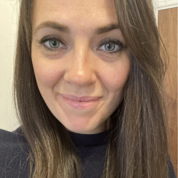 close up of a woman with brown hair