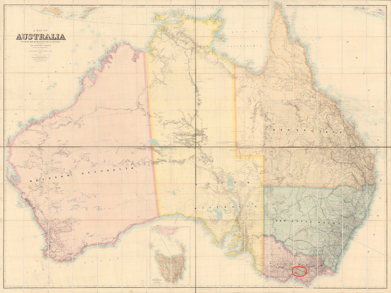 map of Australia