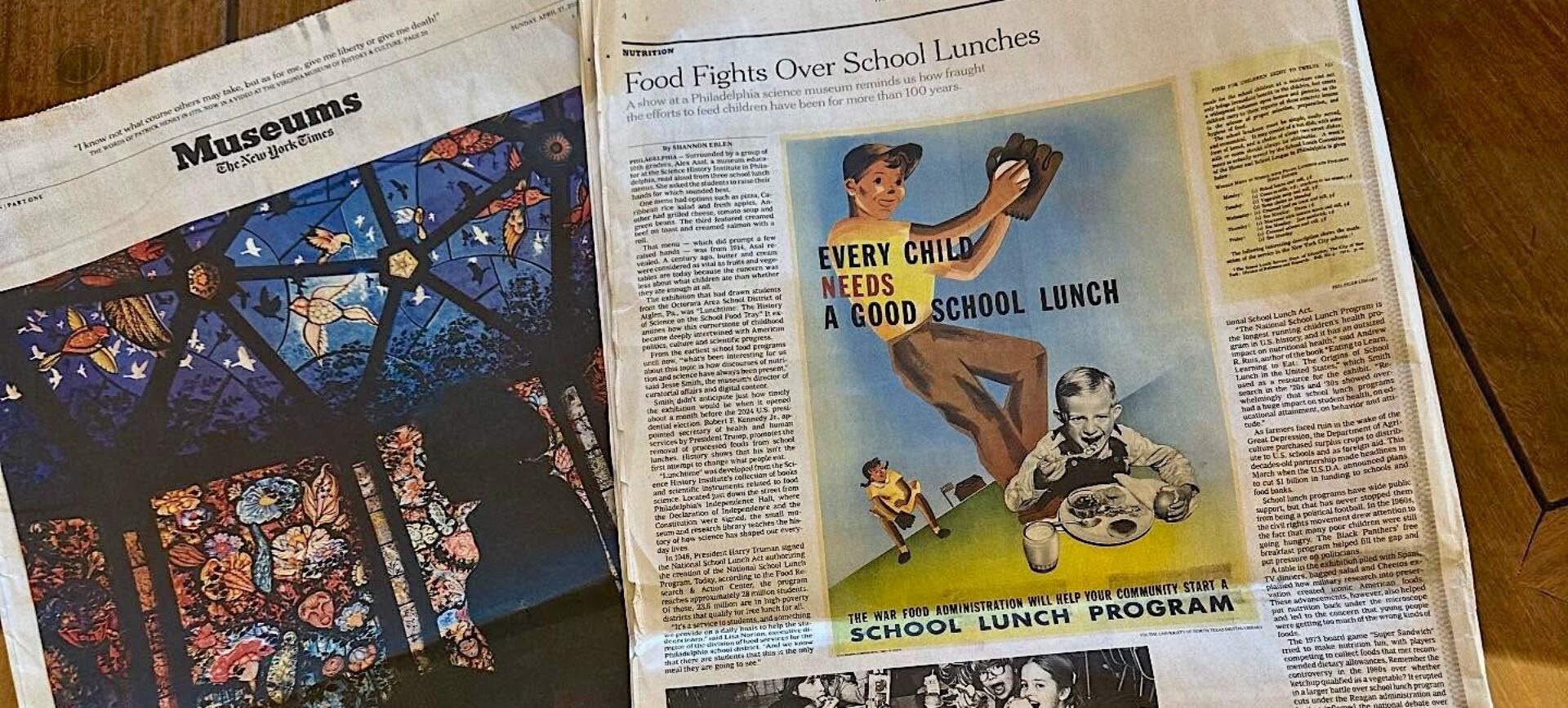 newspaper article spread
