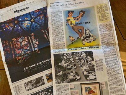 newspaper article spread