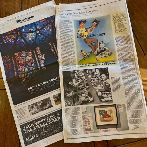 newspaper article spread