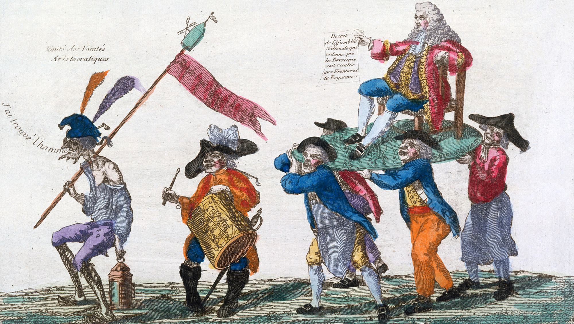 Cartoon showing a processional