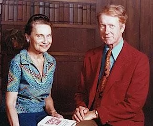 color photo of a woman and man from 1977