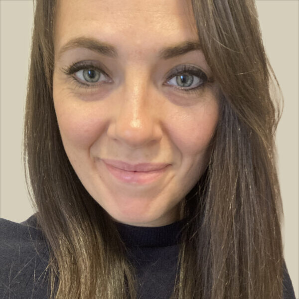 close up of a woman with brown hair