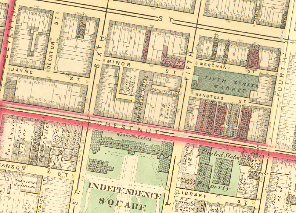 old street map of Philadelphia