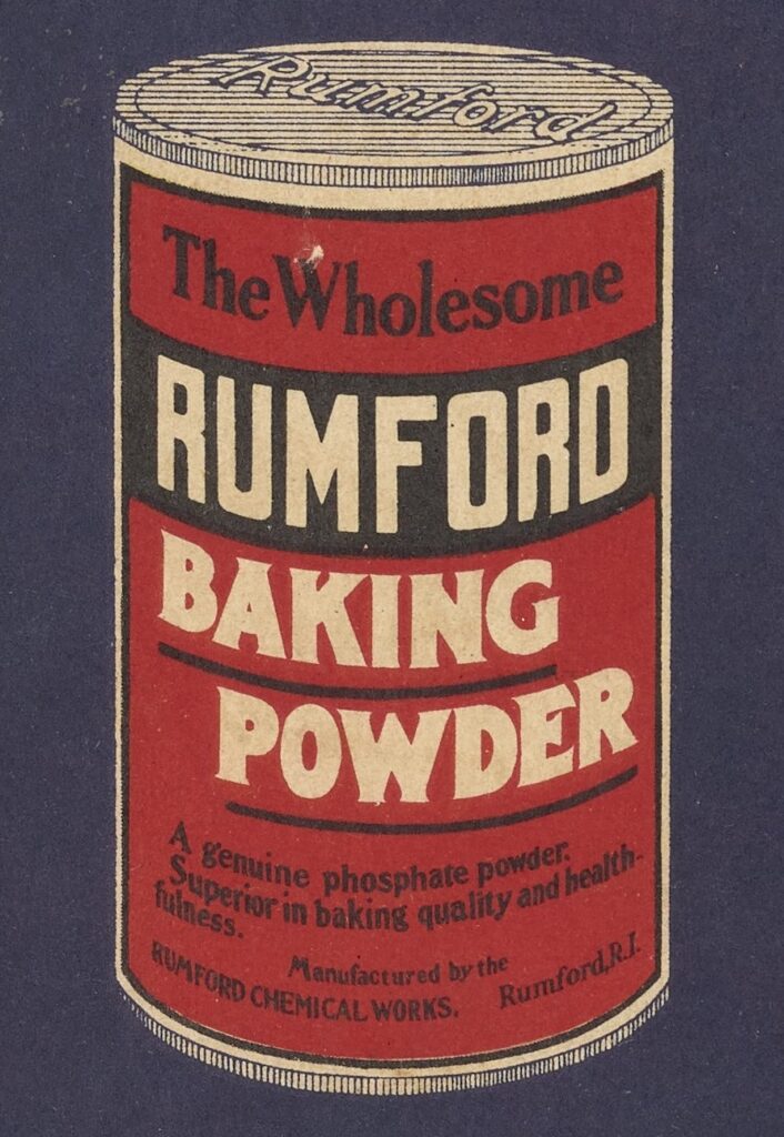illustration of a can of Rumford baking powder