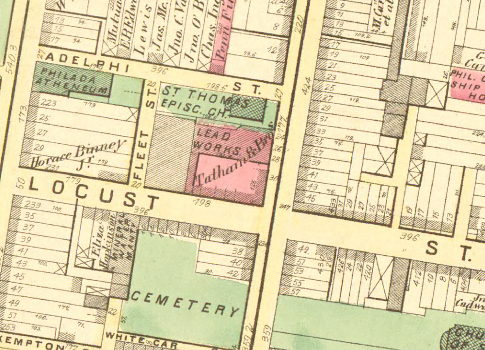 old street map of Philadelphia