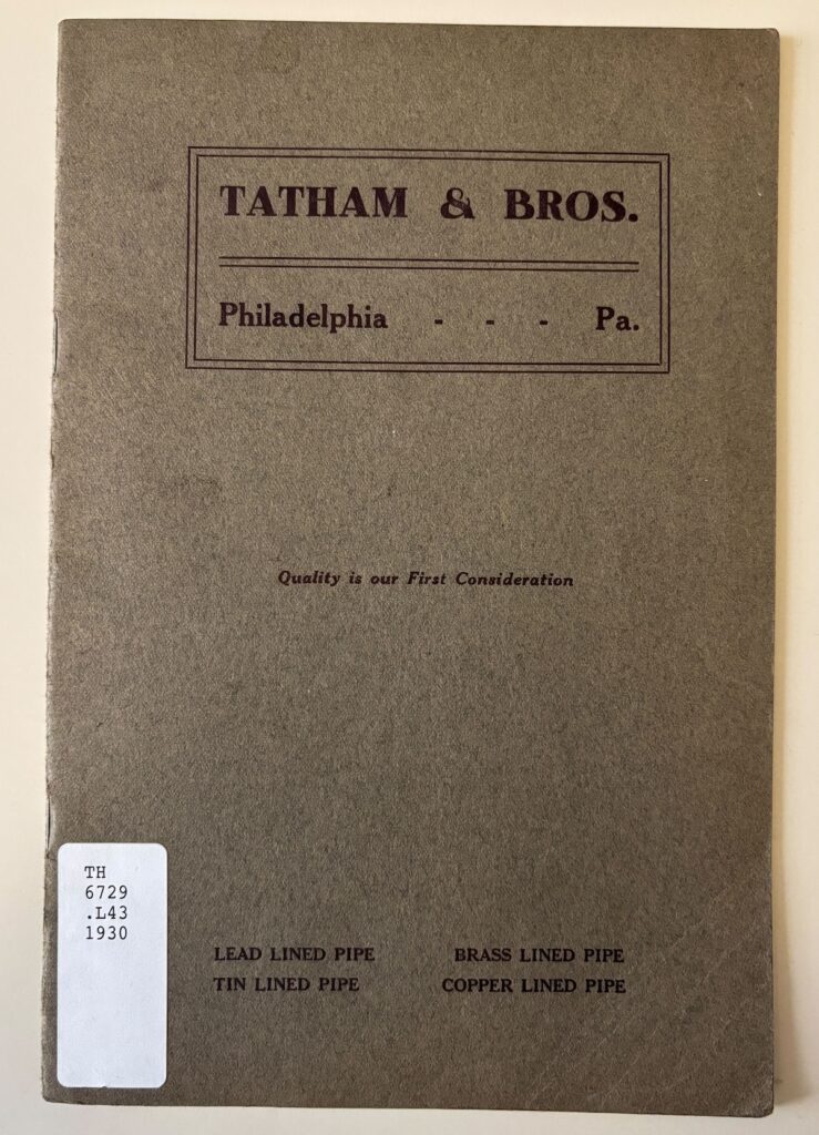 Tatham & Bros. catalog cover
