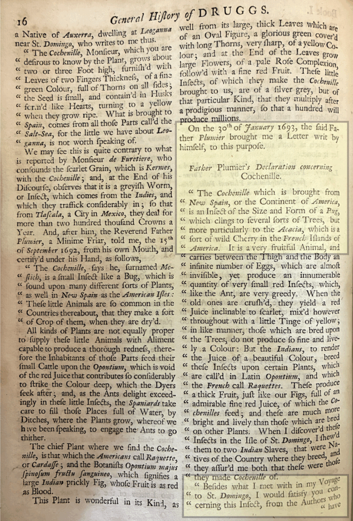 annotated page from an old book