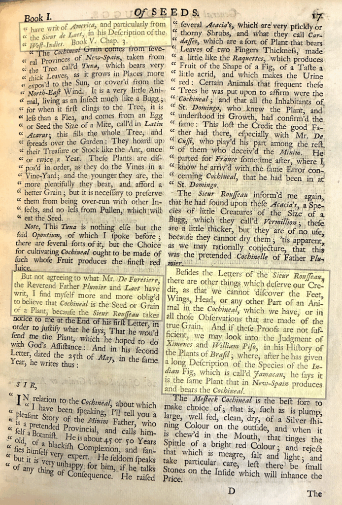 annotated page from an old book