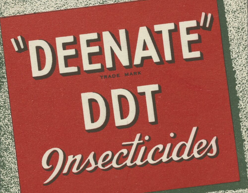 red and green ad for Deenate DDT