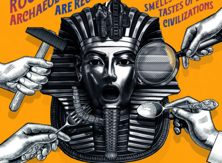 book cover of "Dinner with King Tut: How Rogue Archaeologists Are Recreating the Sights, Sounds, Smells, and Tastes of Lost Civilizations"