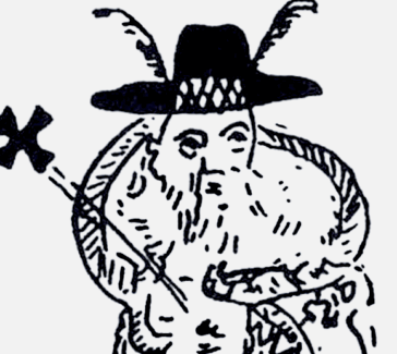 drawing of a man in a hat