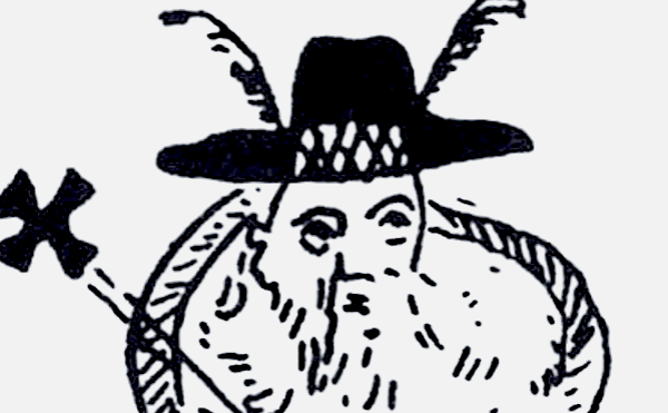drawing of a man in a hat