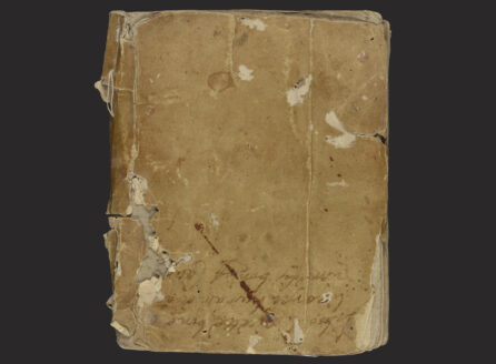 worn cover of a recipe book from the 1500s