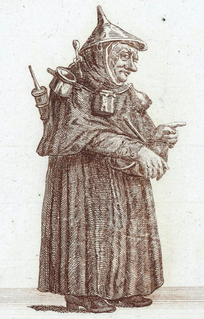 Engraving lampooning a friar