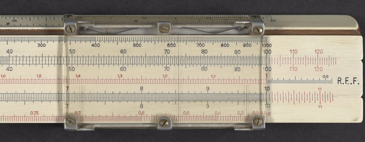wooden slide rule
