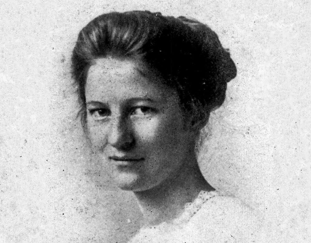 black and white portrait of a woman
