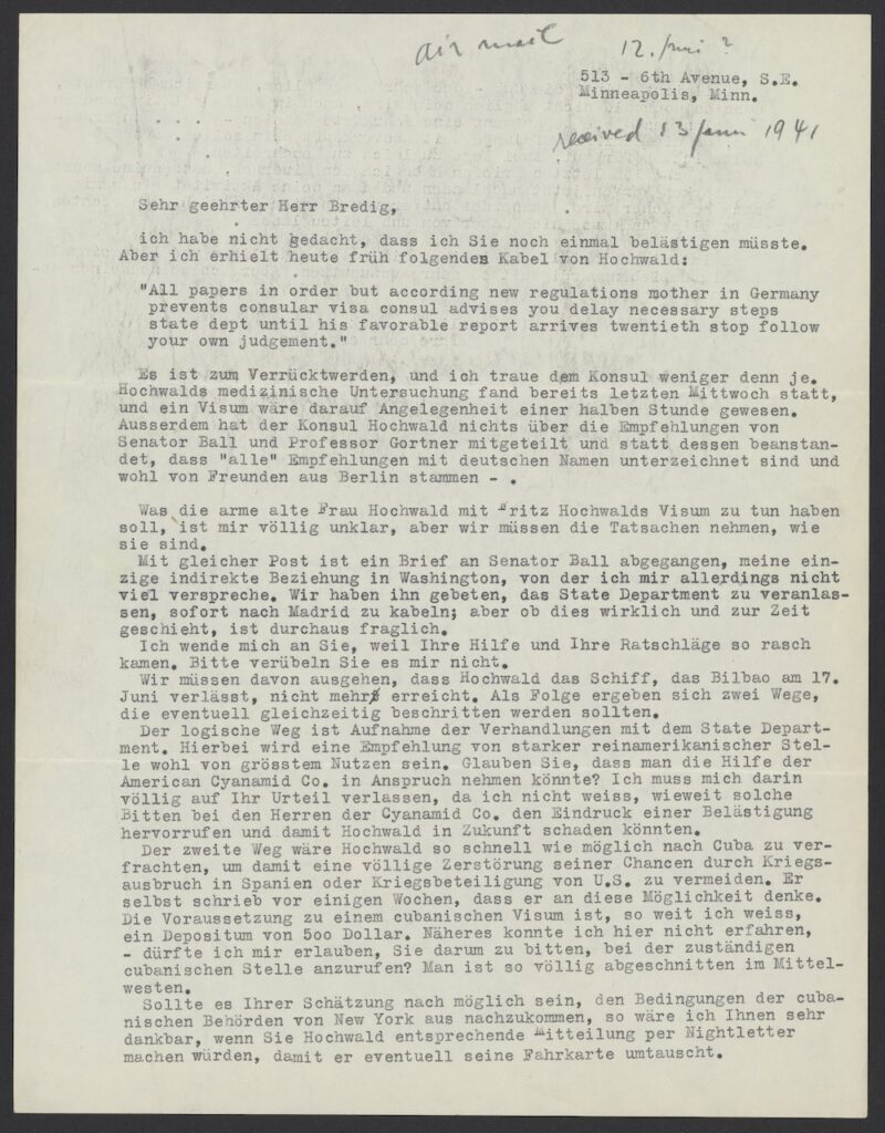 old typed letter