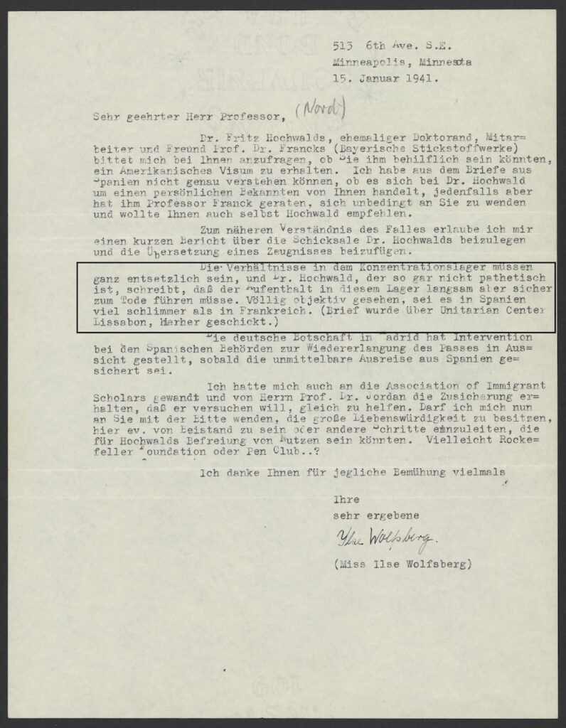 old typed letter