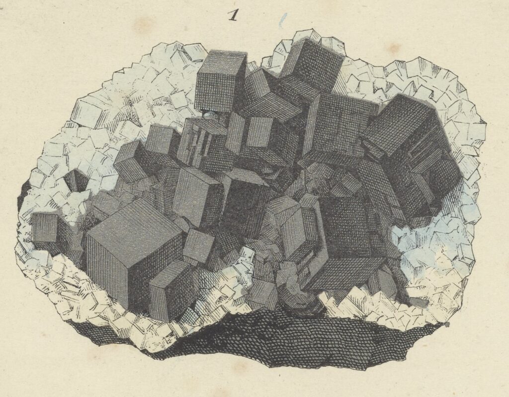 illustration of the mineral galena