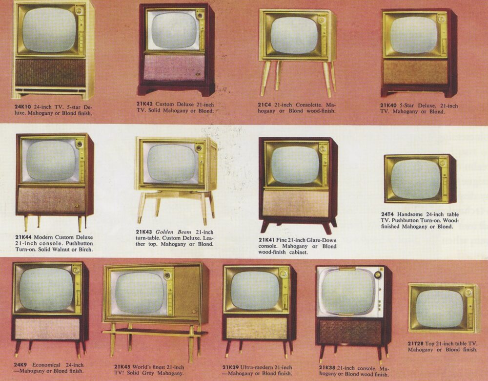 vintage ad for Motorola television sets from the early 1950s