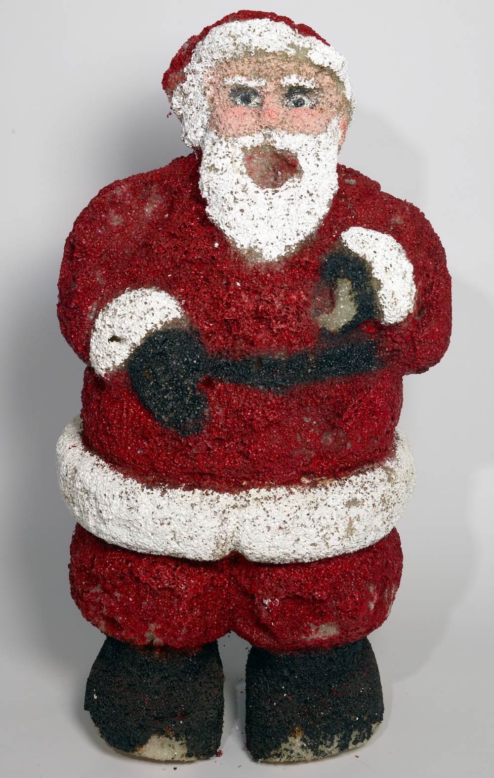 Santa Claus figurine carved out of Styrofoam