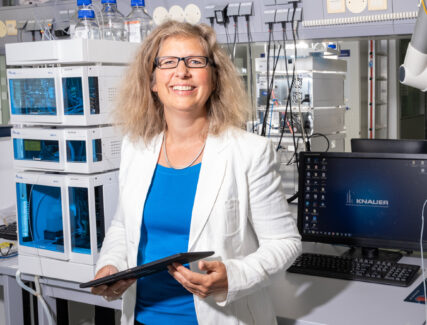 KNAUER CEO Alexandra Knauer in the company's analytical lab, 2019.