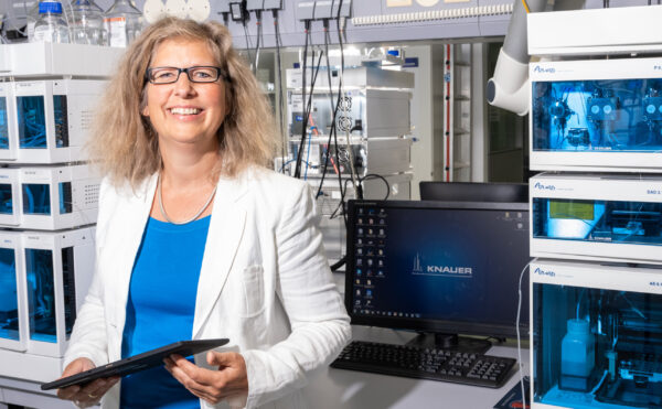 KNAUER CEO Alexandra Knauer in the company's analytical lab, 2019.