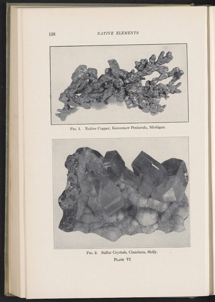page from the 1941 edition of Dana's Manual of Mineralogy
