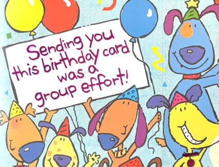 colorful group birthday card