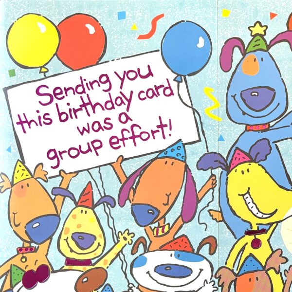 colorful group birthday card
