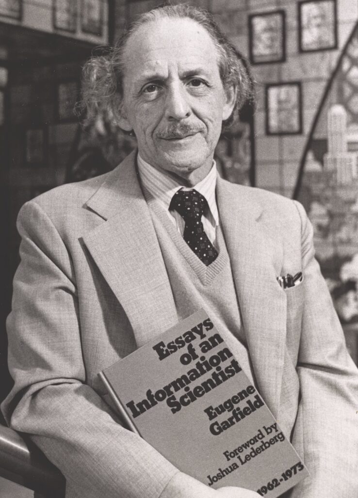 Portrait of Eugene Garfield, ca. 1977.