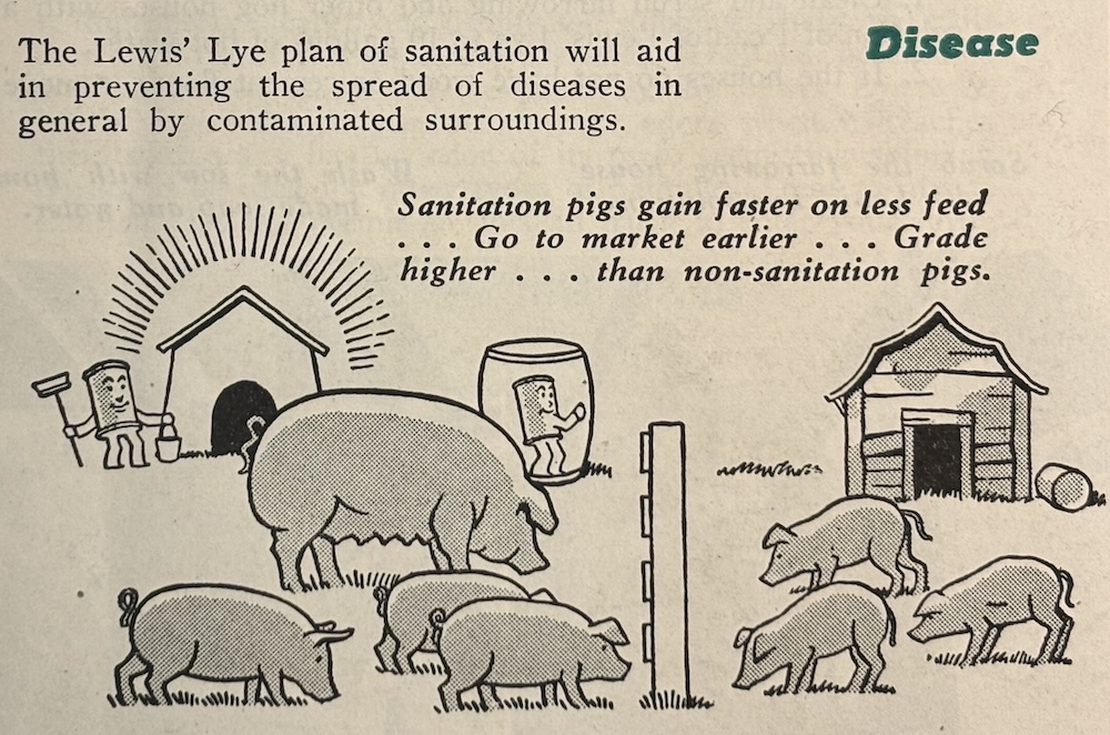 Page from the Pennsylvania Salt Manufacturing Co.’s The Truth About Lye booklet, 1945.