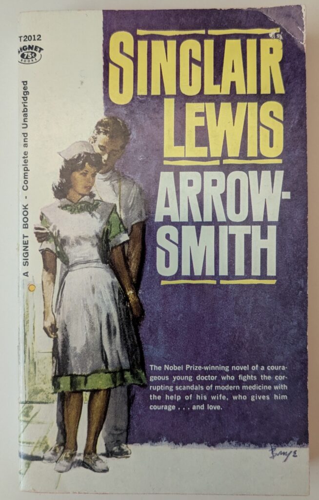 Cover of the 1961 edition of the book Arrowsmith