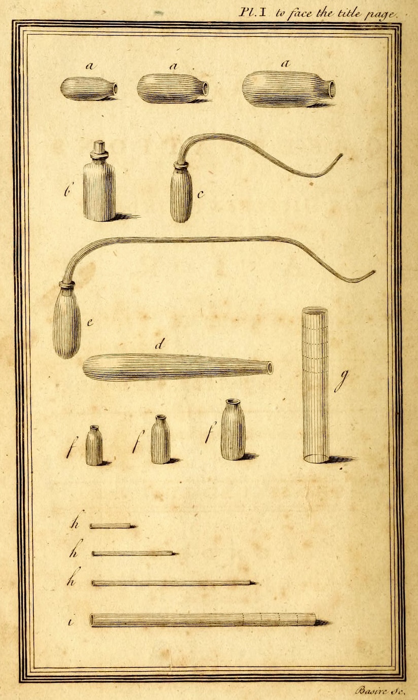 illustration of glassware used by Joseph Priestley