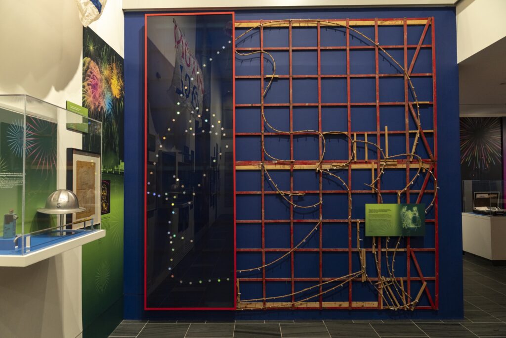 George Washington head firework set peice