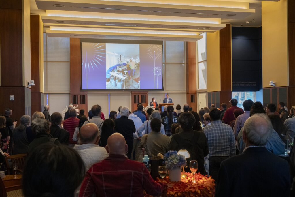 fireworks exhibition curators give a talk at the Science History Institute