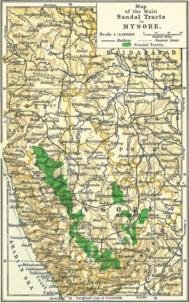 Color topographical map with green shaded portions