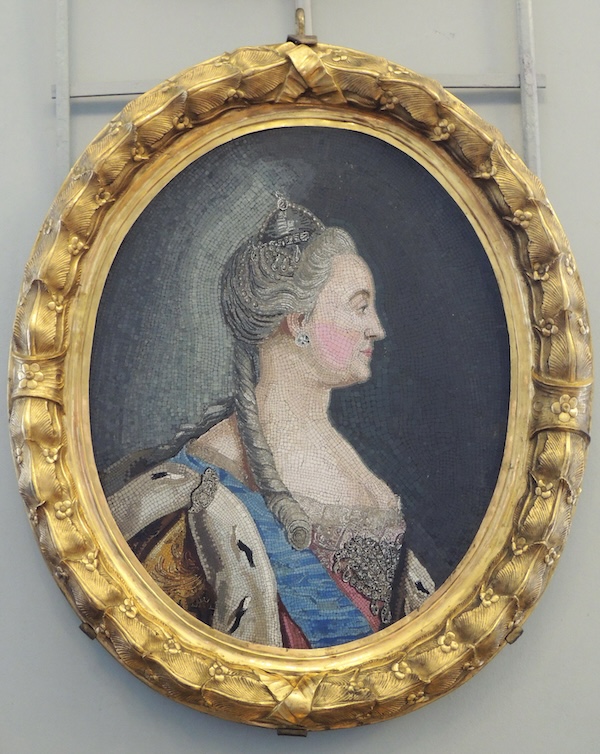 glass mosaics honoring Emperess Catherine II of Russia