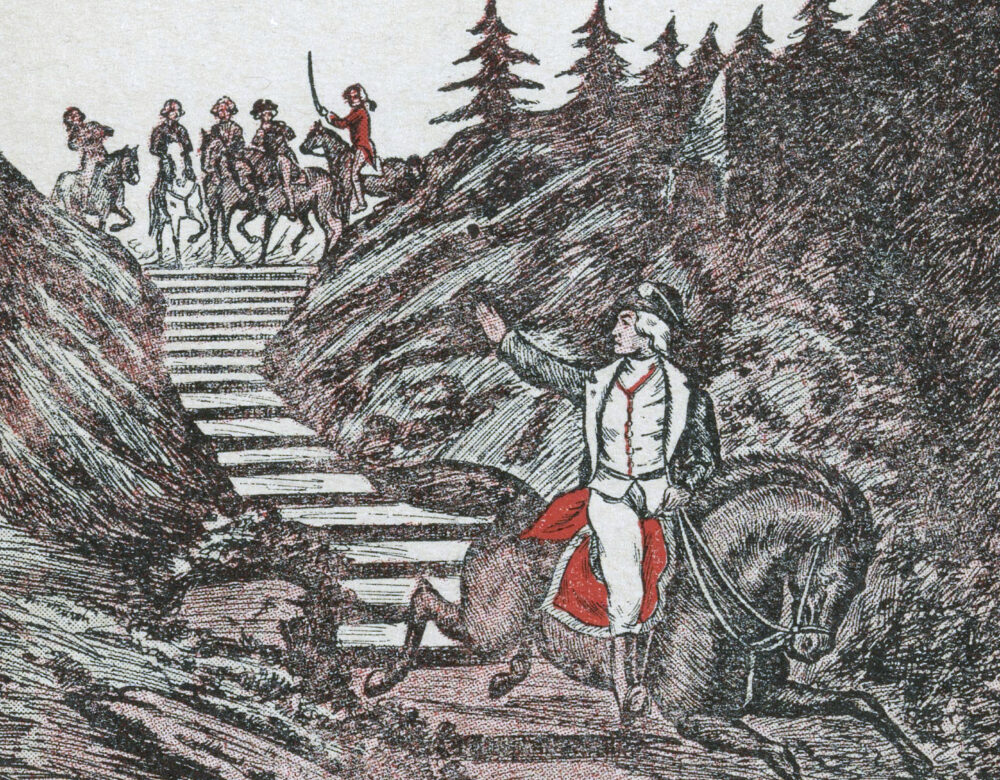 illustration of a knight on horseback