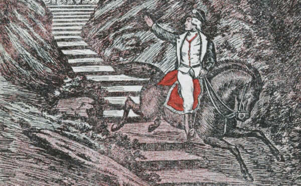 illustration of a knight on horseback