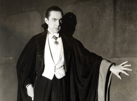 1931 movie still of Dracula