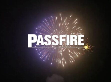 firework with the word "Passfire" over a black field