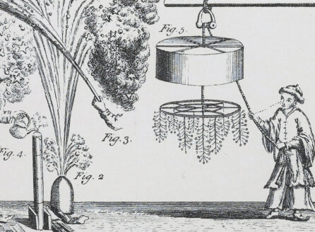illustrations of 18th century fireworks production