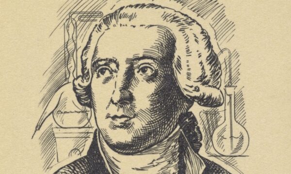 Illustration of Antoine-Laurent Lavoisier used on a French postage stamp